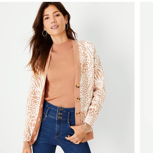 Mixed Animal Print Boyfriend Cardigan - Picture 10 of 12